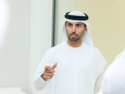 Energy minister Suhail al mazrouie at site - Sept 2015